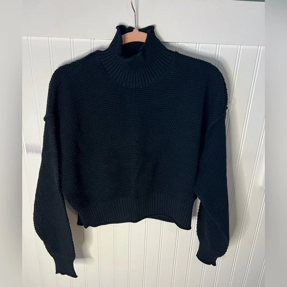 Free People Hailee Sweater Skirt Set XS in Black NWT